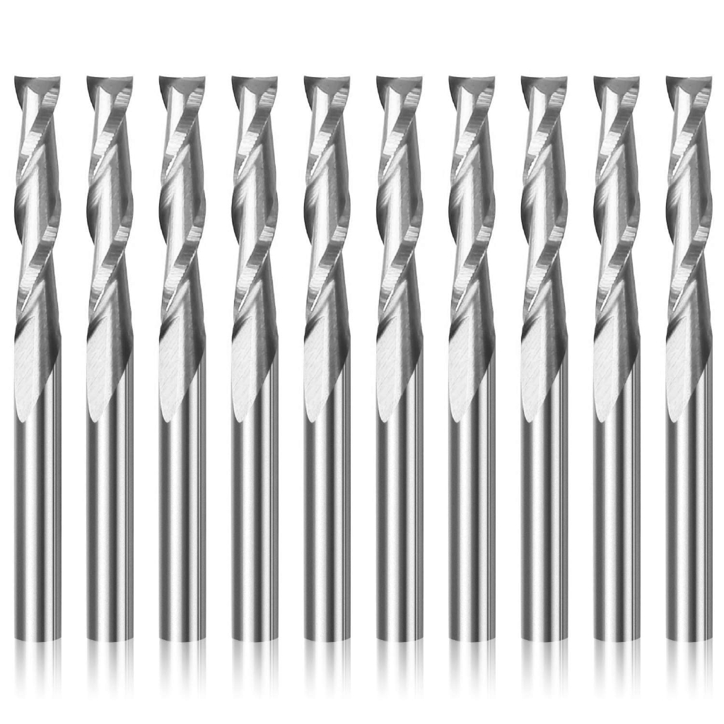 10pcs 3.175 1/8 Shank 2 Flutes - End Mill Set review and price