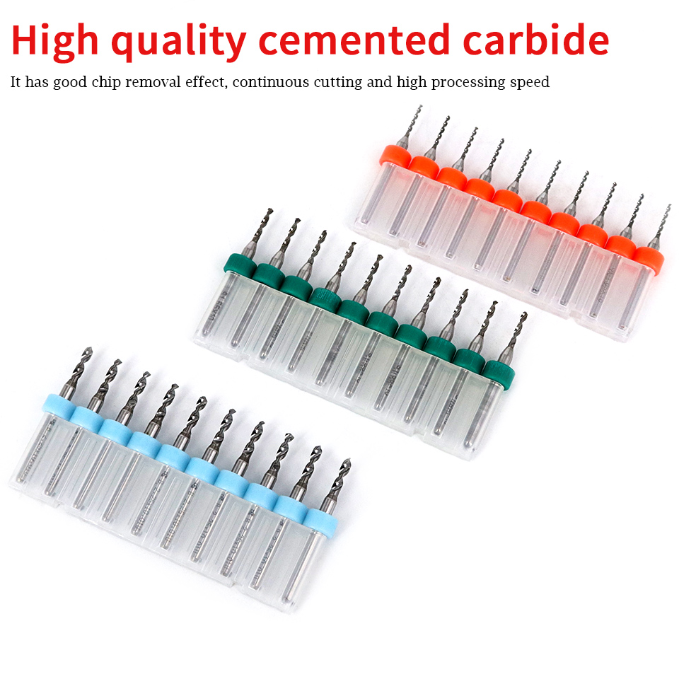 3.175mm Shank 10Pcs PCB Drill  - End Mill Set review and price