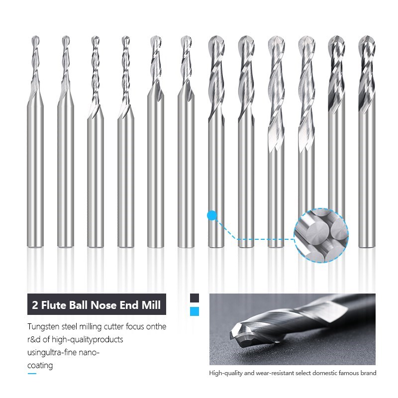 XCAN 3.175 Shank Ball Nose Mil - End Mill Set review and price